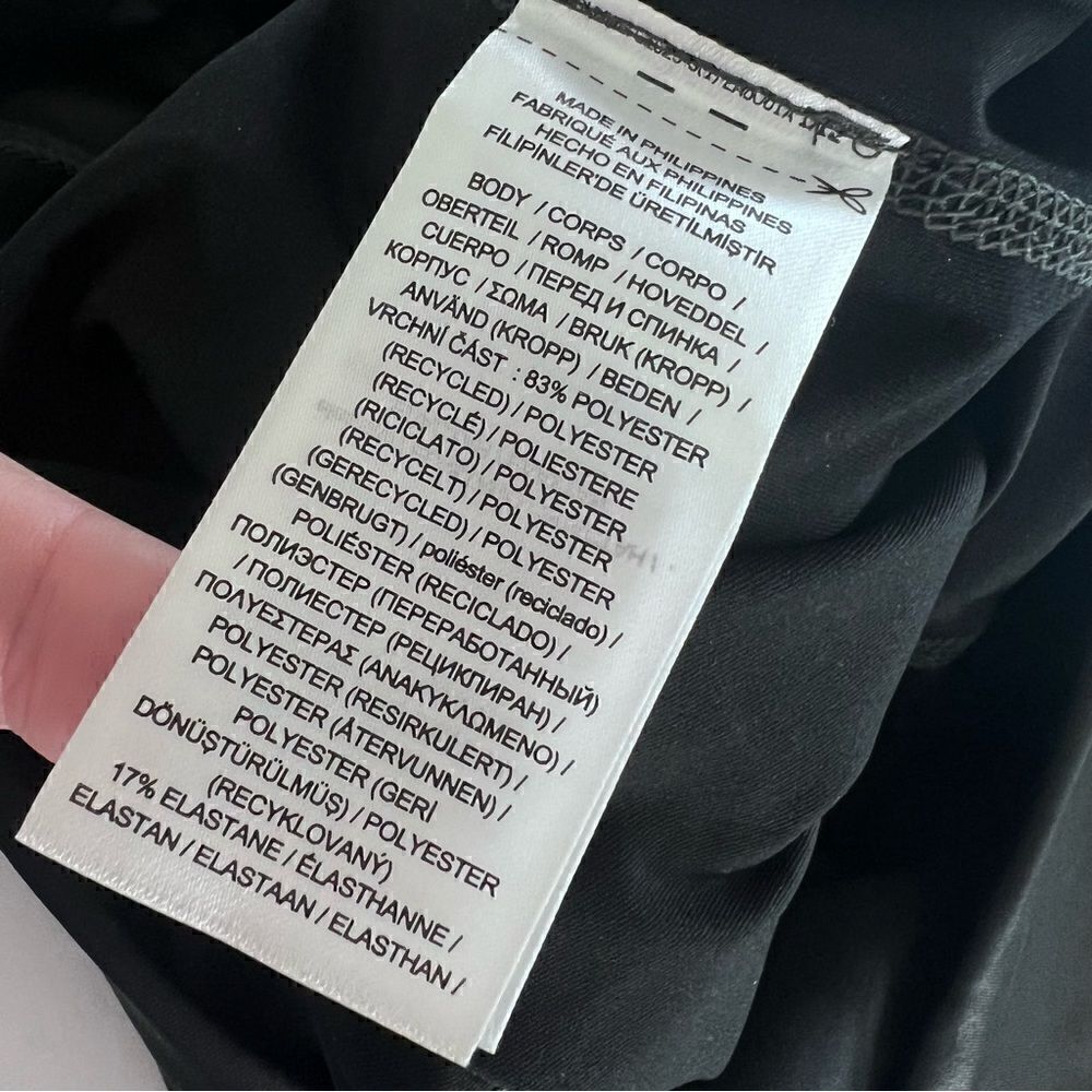 LAUREN RALPH LAUREN Coated Jersey Leggings Tights Black Sz S Small - Picture 10 of 11